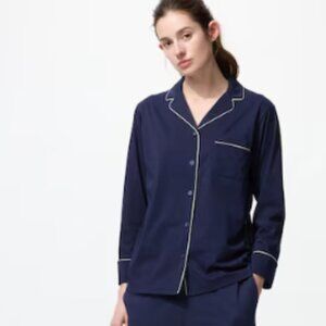 Uniqlo AIRism Cotton Pajamas TOP Long Sleeve. size L